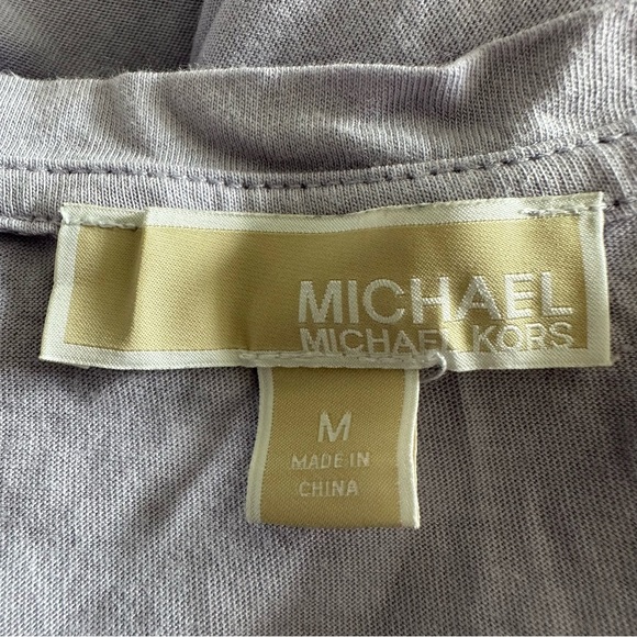 Michael Kors Light Purple Long Embellished Bell Sleeve Top Size Medium - Picture 4 of 5